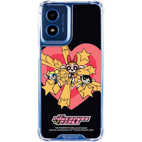 Cartoon Network Powerpuff Girls Gold Stars Moto G 5G (2024) Clear Case